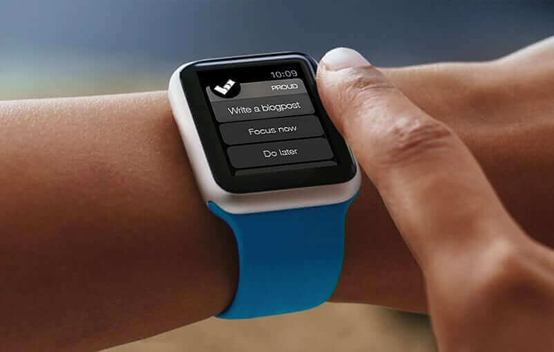 Smartwatch task manager app interface on wrist, enhancing productivity only with Elevate Your Organization's Culture and Performance With CEEK.