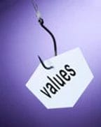 Values concept symbolized by a tag on a hook, featured at Elevate Your Organization's Culture and Performance With CEEK.