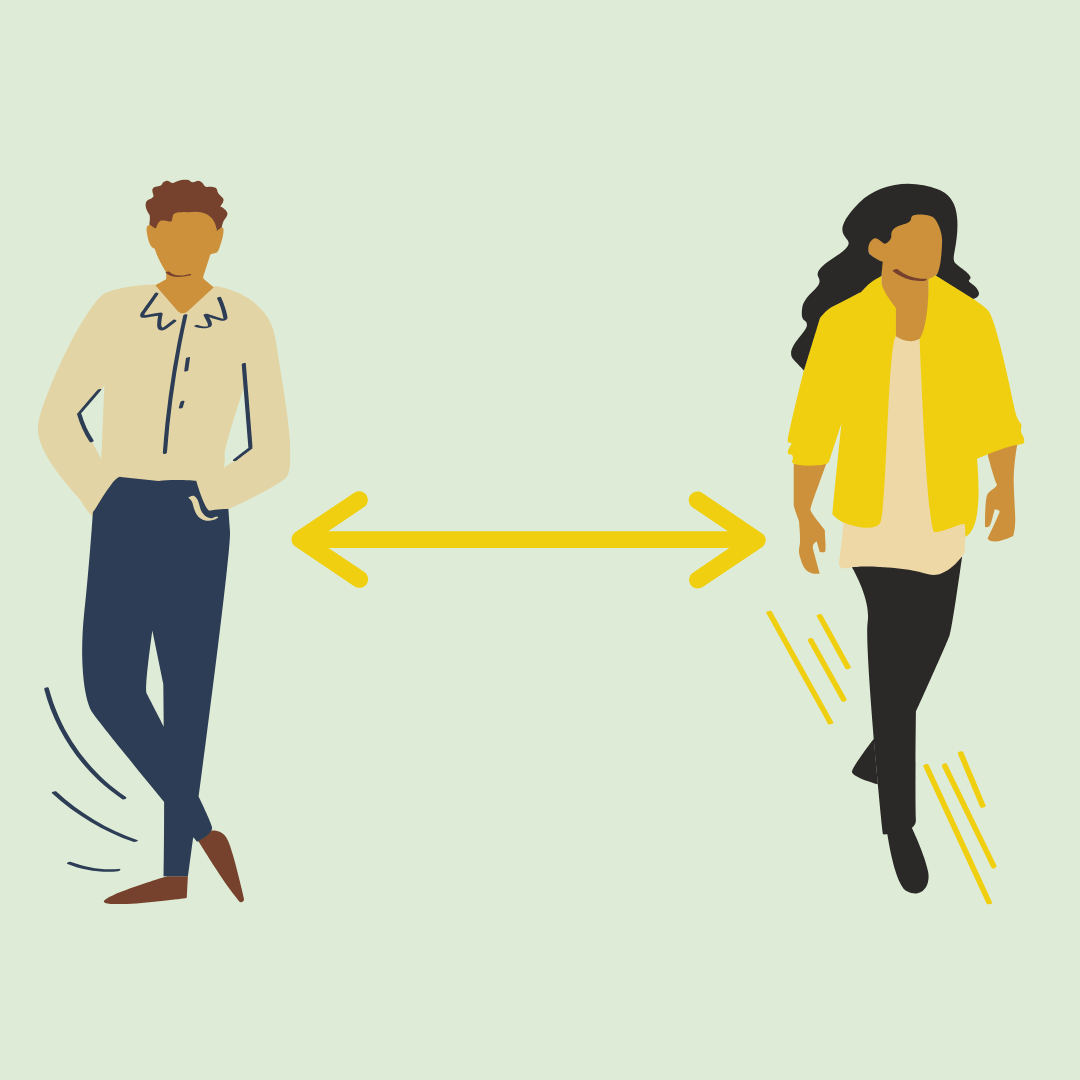 Two illustrated people with arrows indicating interaction, enhancing culture at Elevate Your Organization's Culture and Performance With CEEK.