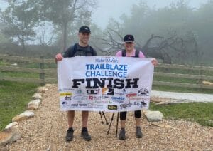 Trailblazers at the finish line of Make-A-Wish Trailblaze Challenge, only available at Elevate Your Organization's Culture and Performance With CEEK.